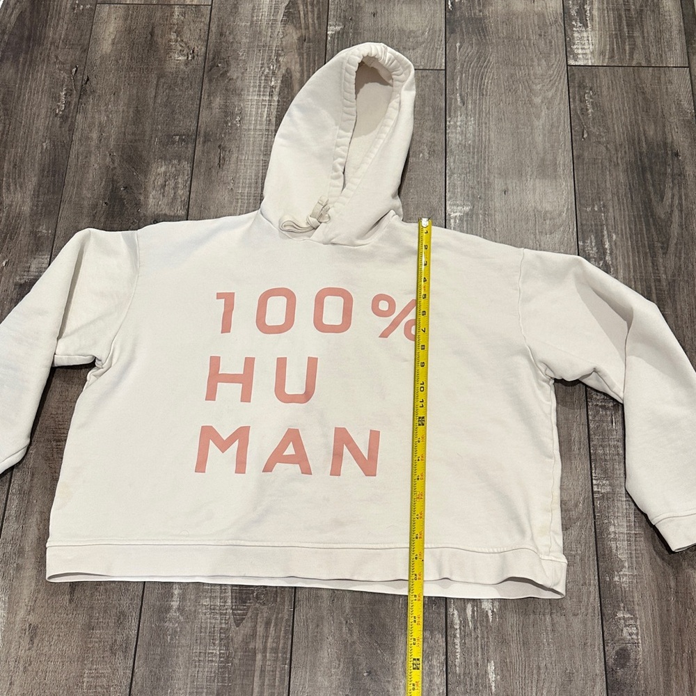Everlane 💯% Human Hoodie with Pink Print